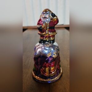 Festive Santa Claus Glass Mercury Like Ornament (112)